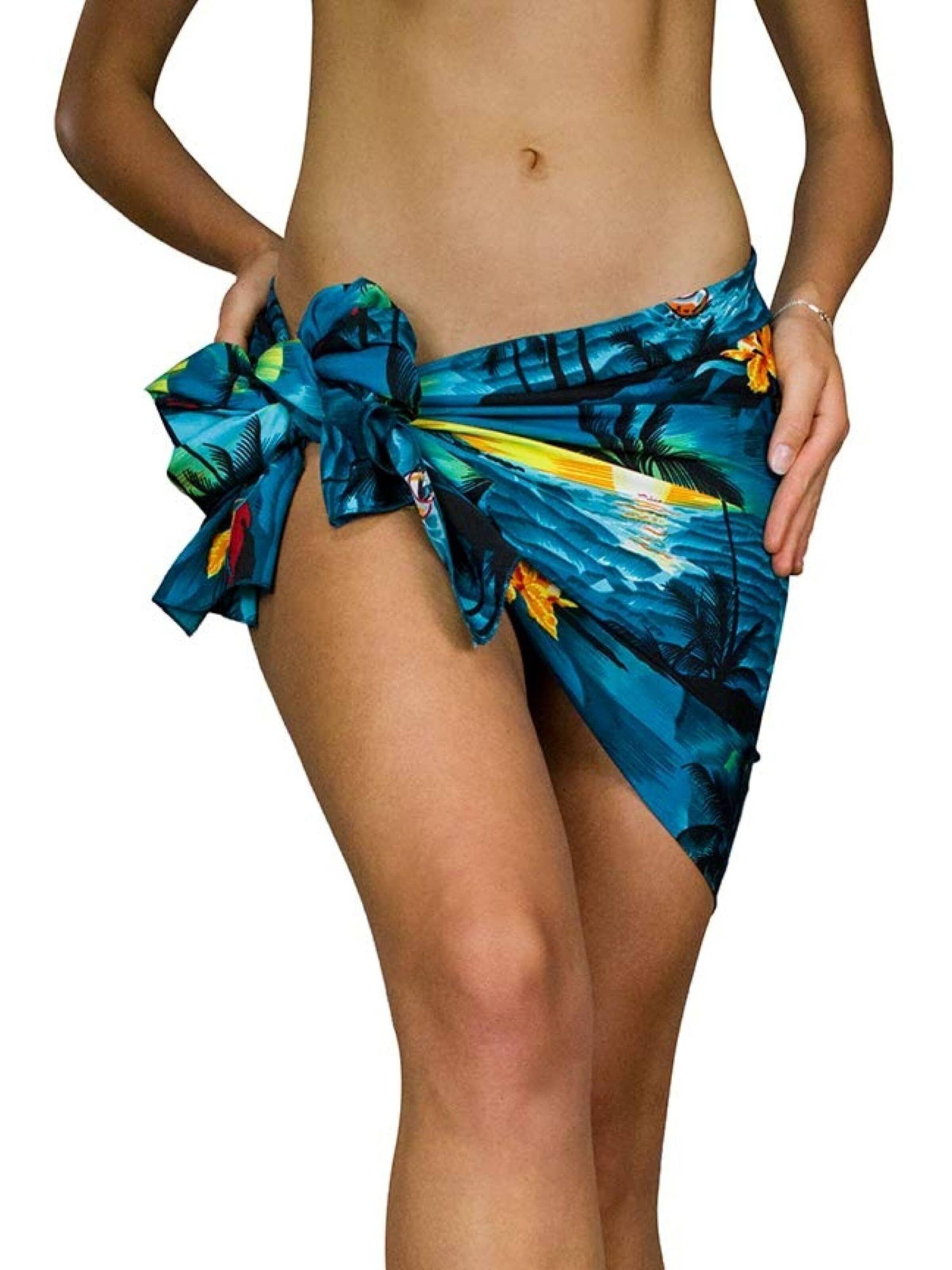 Foulard 'Surf' di King Kameha in verde: frontale