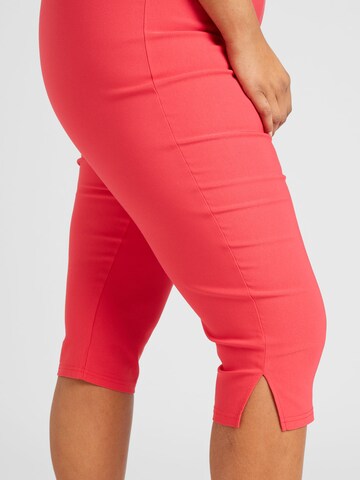 ONLY Carmakoma Skinny Hose 'LILA' in Rot