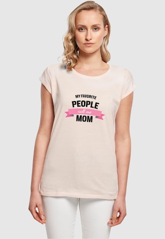 Merchcode T-Shirt 'Mothers Day - My Favorite People Call Me Mom' in Pink: predná strana