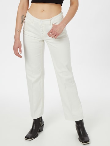 Goldgarn Wide leg Jeans 'Rosengarten' in White: front