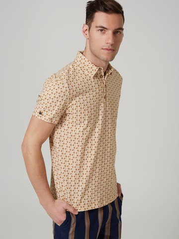 4funkyflavours Poloshirt 'Follow The Clouds' in Braun