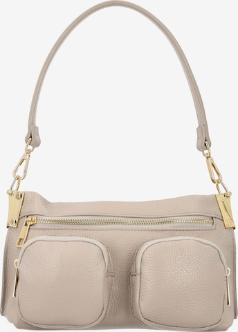 pelēks faina Pleca soma: no priekšpuses