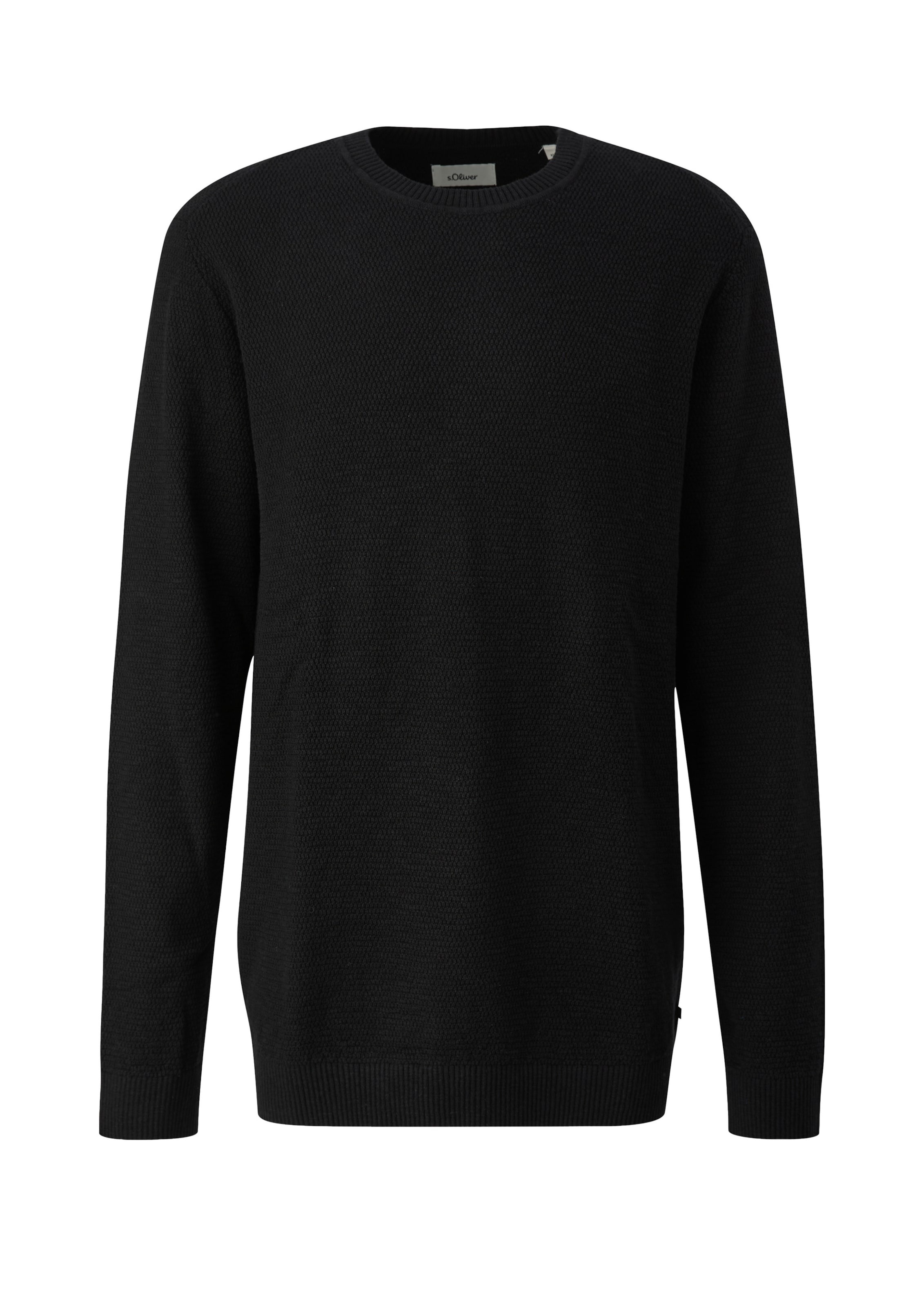 Pull-over s.Oliver Men Big Sizes en noir : devant