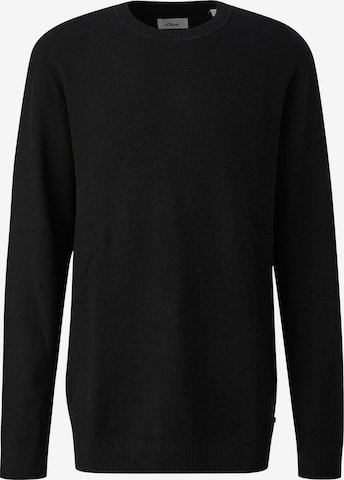 Pull-over s.Oliver Men Big Sizes en noir : devant