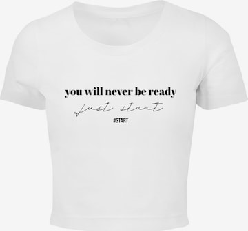 T-shirt 'Just Start' Merchcode en blanc : devant