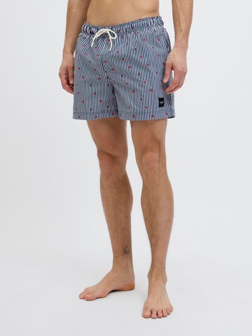 JACK & JONES Board Shorts 'JPSTMaui' in Blue: front