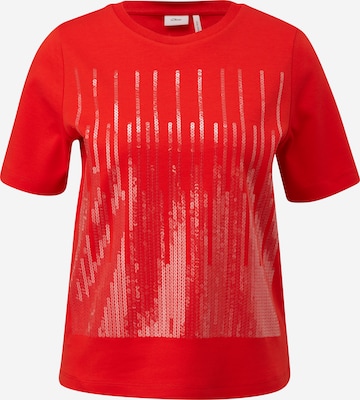s.Oliver BLACK LABEL T-Shirt in Rot: predná strana