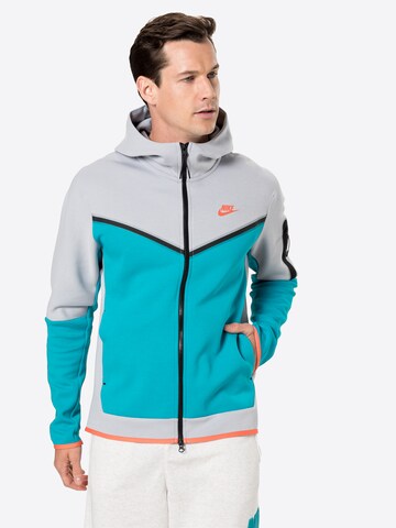 Nike Sportswear Sweat jacket in Blue: front