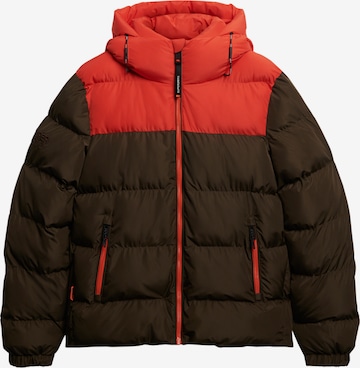 Veste mi-saison Superdry en marron : devant
