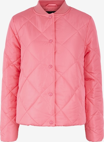 Pieces Petite Between-Season Jacket 'Bee' in Pink: front