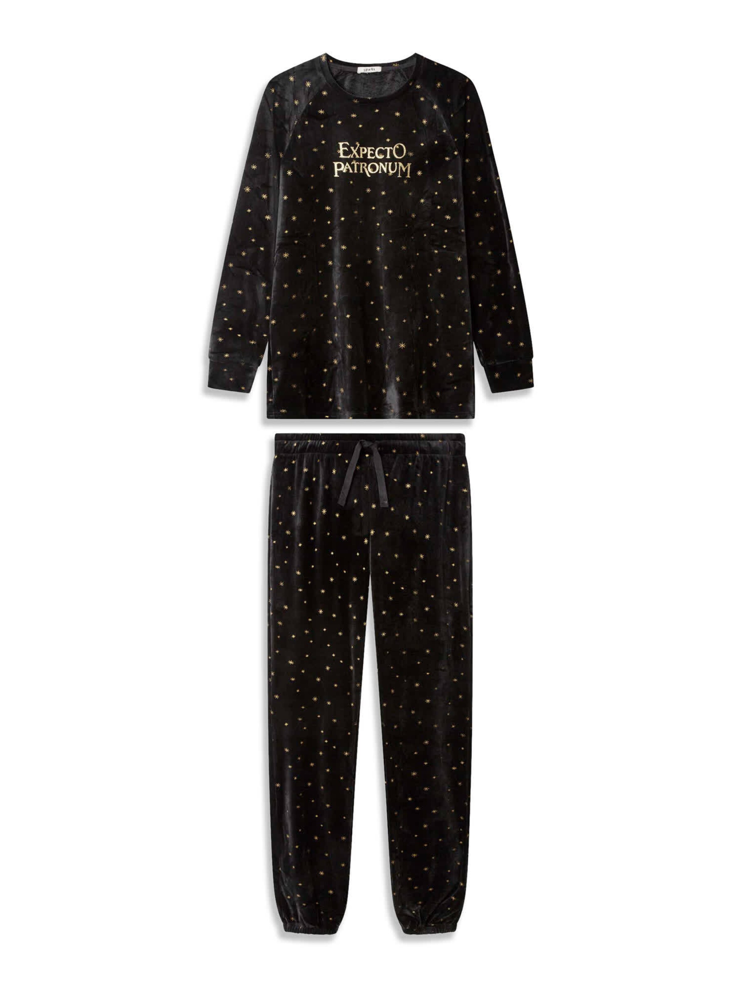 Gisela - Pijama 'Harry Potter' en negro: frente