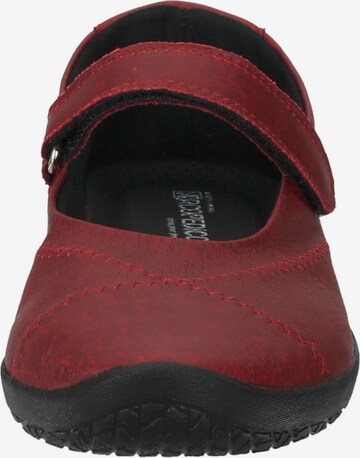 Arcopedico Ballet Flats with Strap in Red