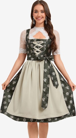 Yesfashion Dirndl in Grün: Vorderseite