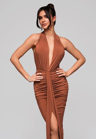 Robe de soirée Ombre en marron