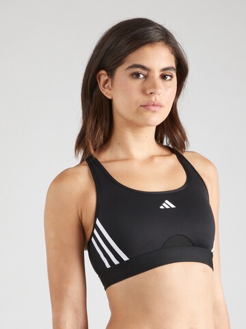 ADIDAS PERFORMANCE Bustier Biustonosz sportowy 'Powerreact' w kolorze czarny: przód