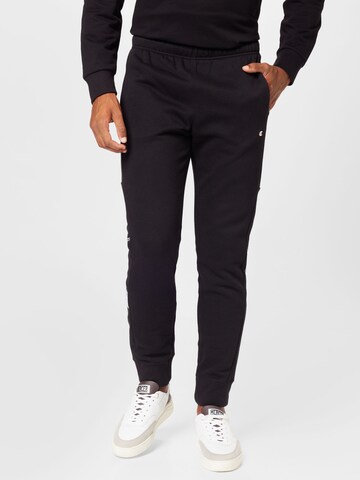 Champion Authentic Athletic Apparel Tapered Pants in Black: front