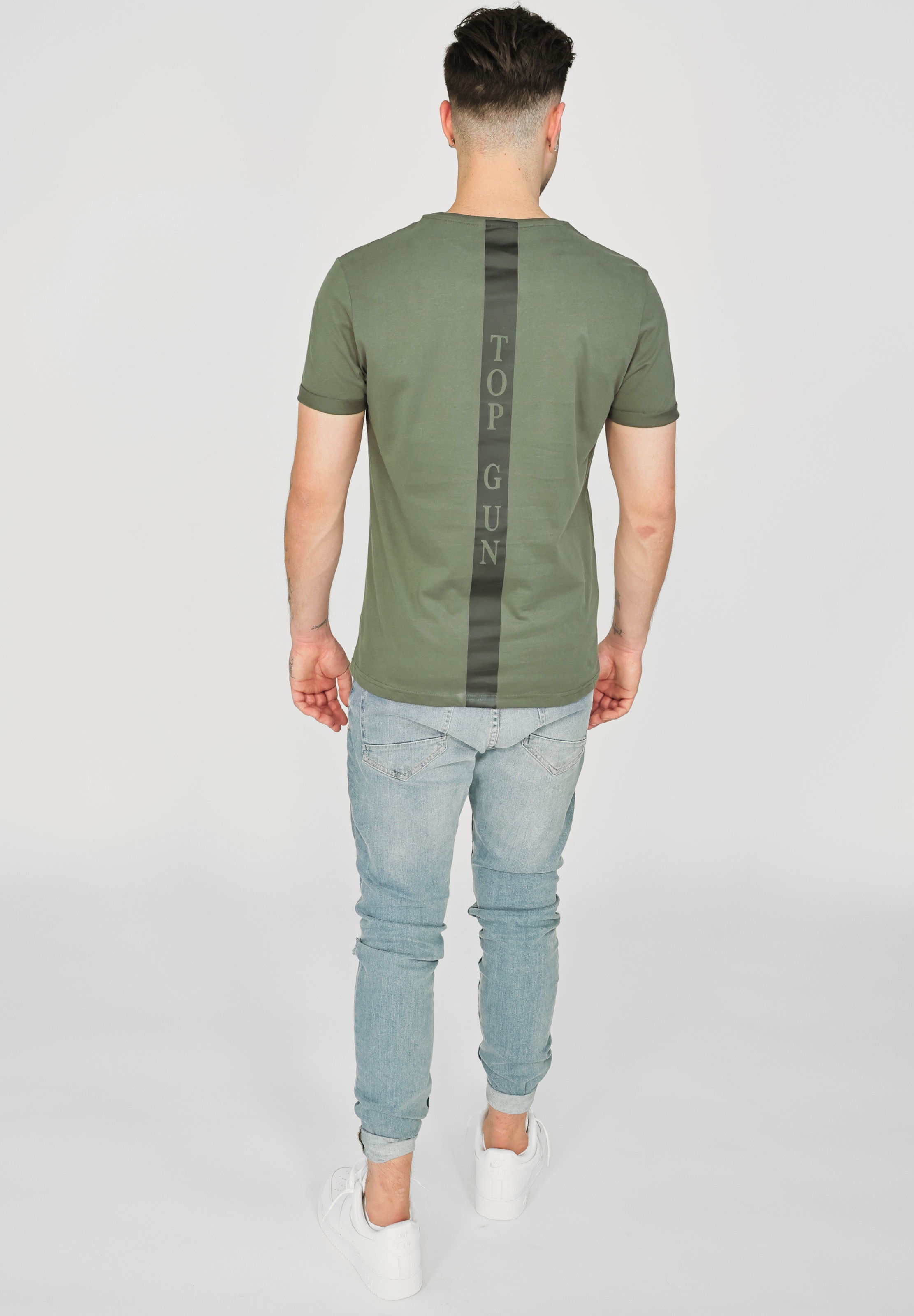 TOP GUN Shirt 'TG20213011' in Olive | ABOUT YOU