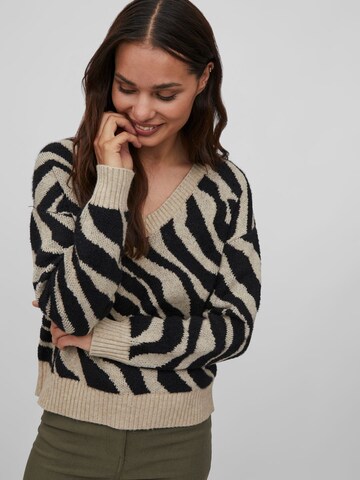 VILA Sweater 'VIRil' in Beige