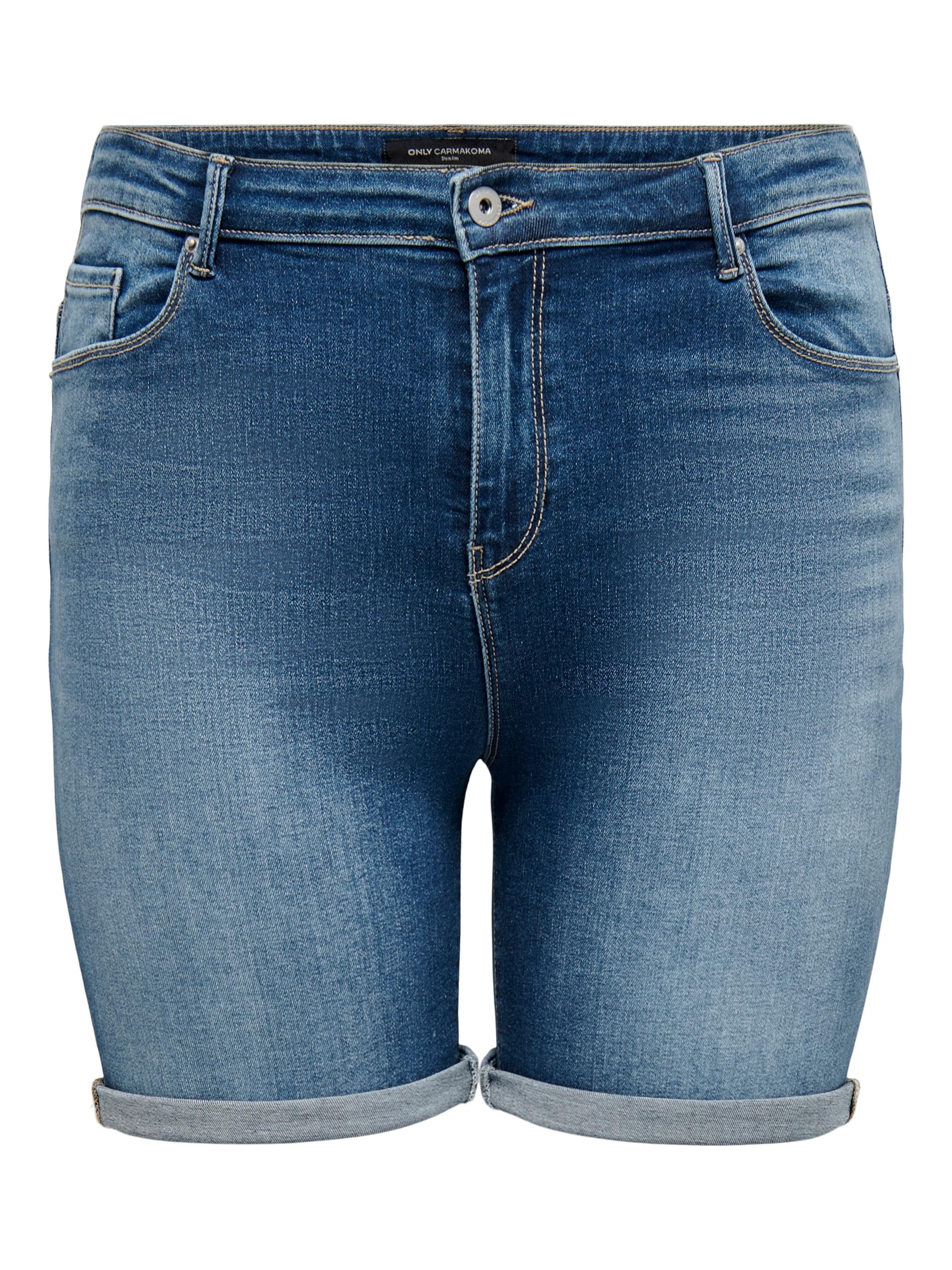 ONLY Carmakoma Slimfit Džíny 'Laola' – modrá: přední strana