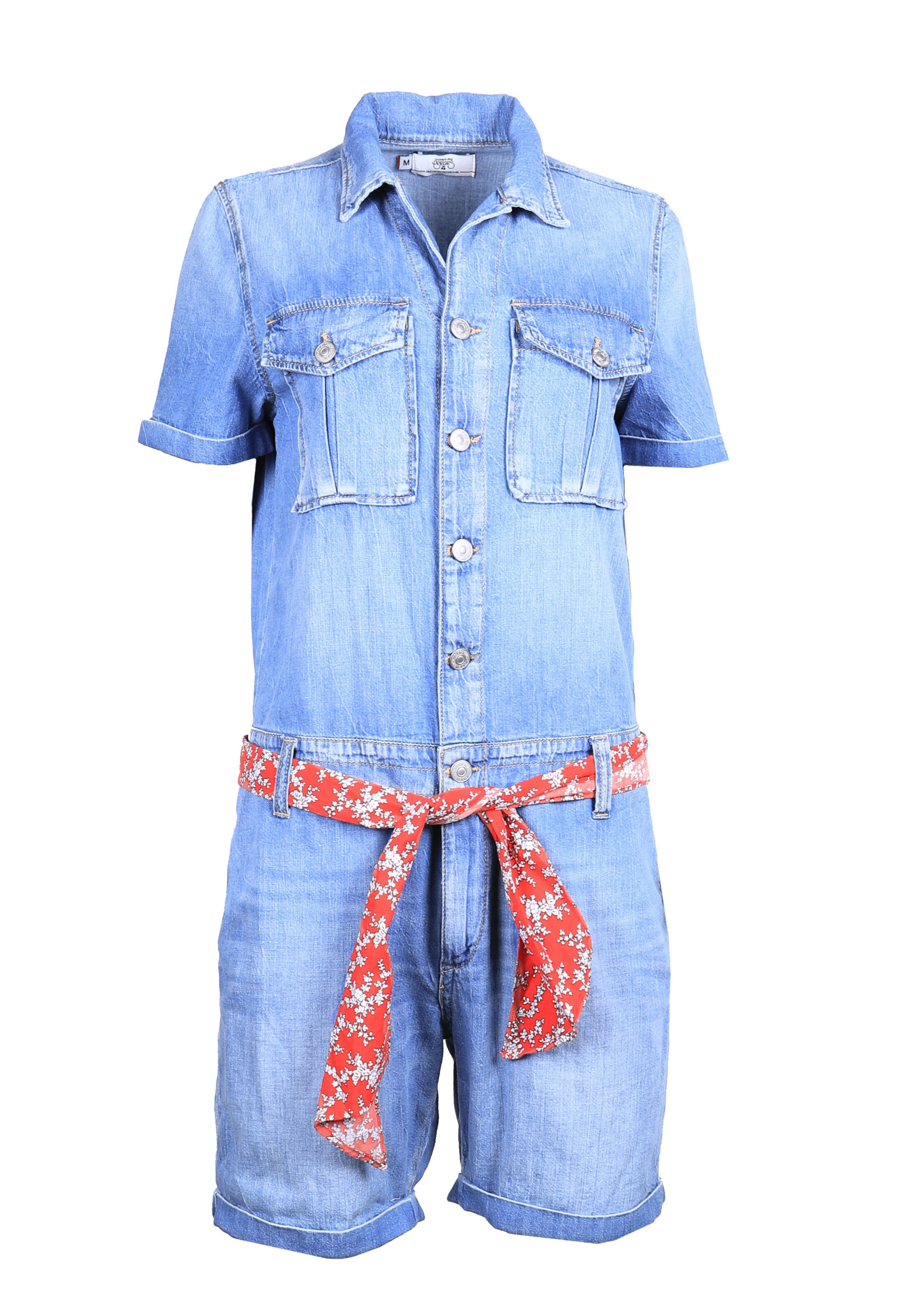 Le Temps Des Cerises Overall Adams In Kurzer Jeans Optik In Blau About You
