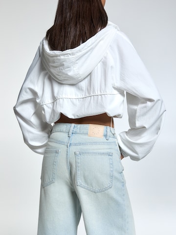 Pull&Bear Wide leg Jeans in Blauw