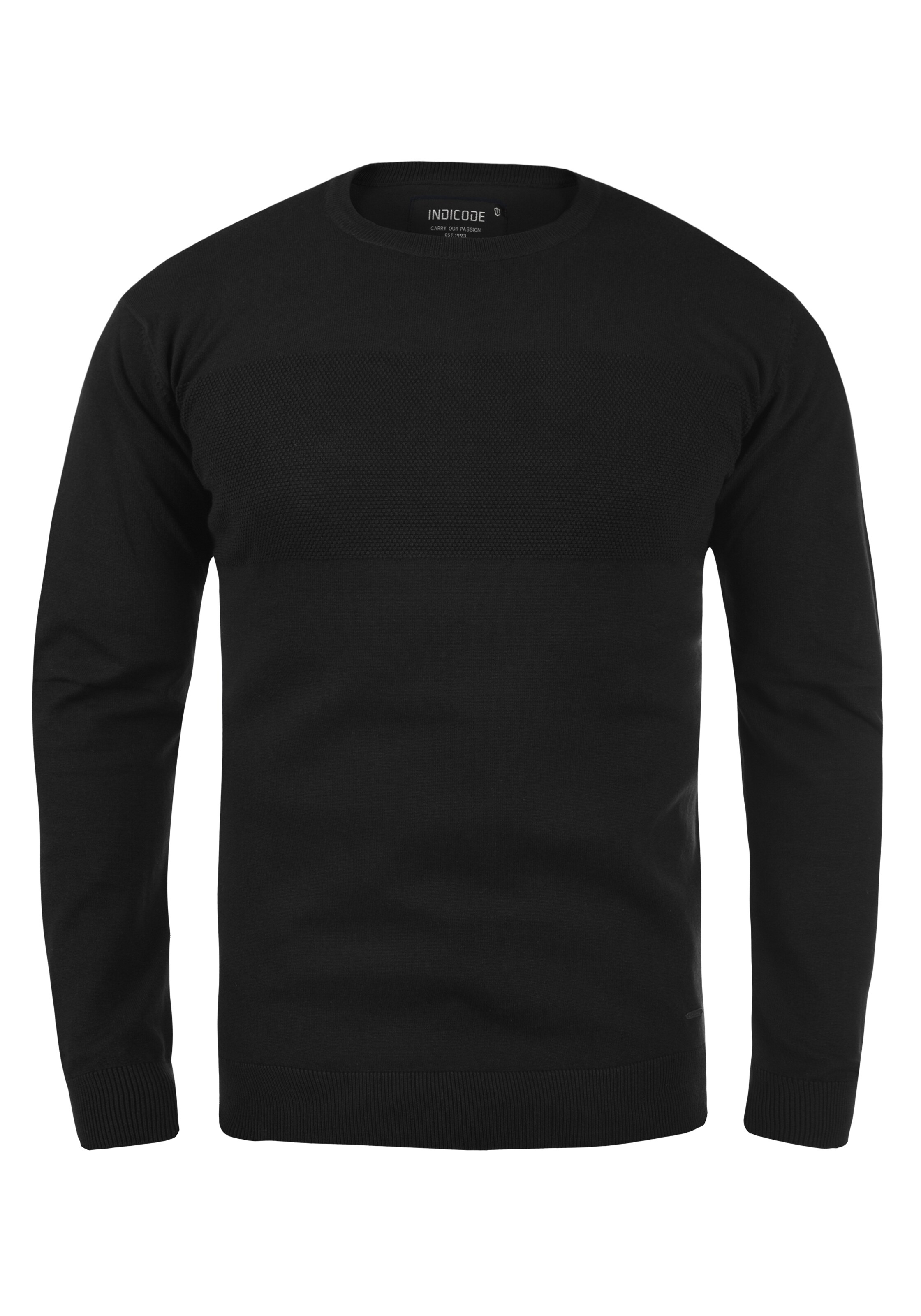 INDICODE JEANS Pullover 'Ernesto' in Schwarz: Vorderseite