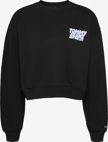 Tommy Jeans Суичър в черно: отпред