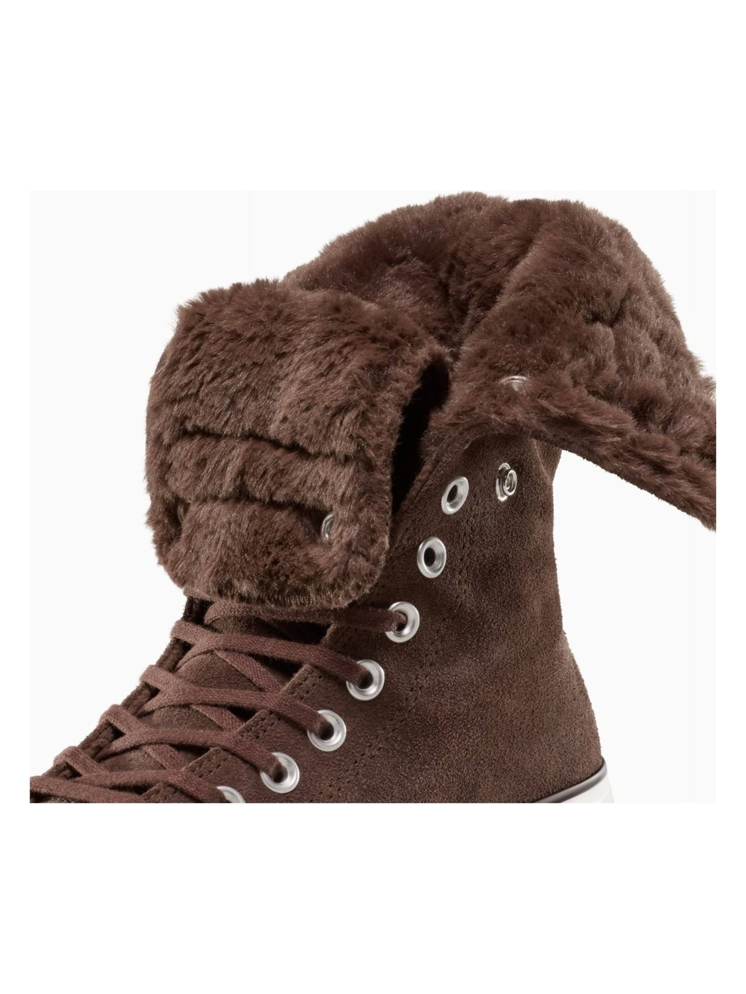 CONVERSE Sportschoen 'Converse Chuck Taylor All Star Fold-Over Lift Platform' in Bruin
