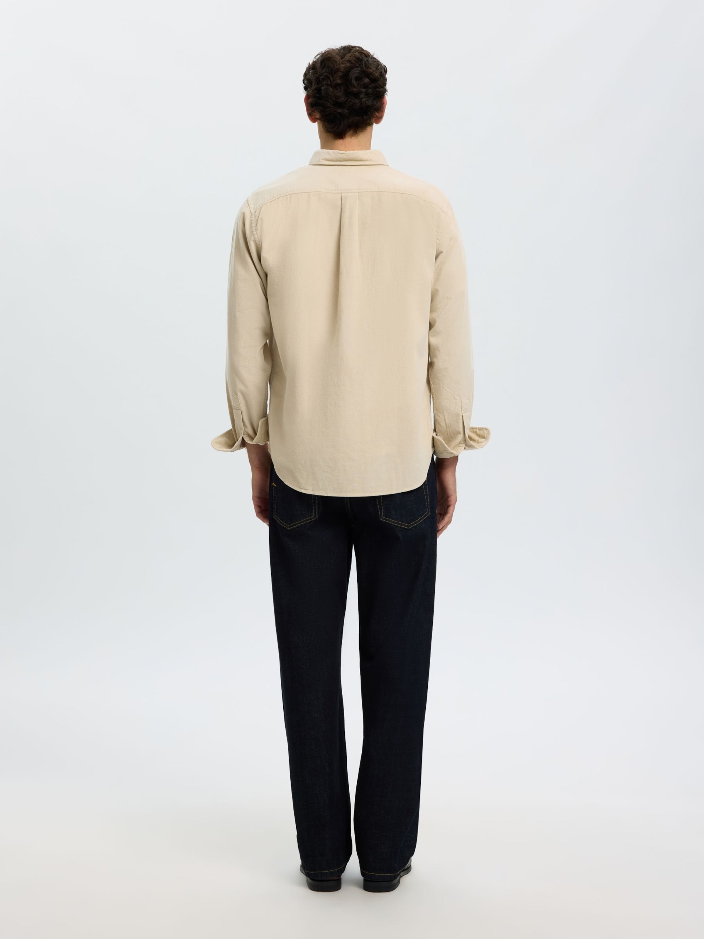 SELECTED - Ajuste regular Camisa 'SLHDanni' en beige