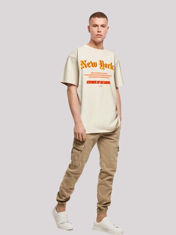 T-Shirt 'New York' F4NT4STIC en beige