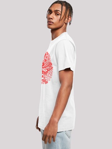 F4NT4STIC Shirt 'Star Wars Christmas Death Star' in Wit