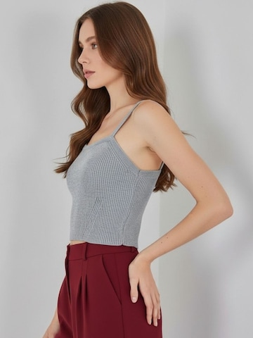 Bigdart - Top 'Crop Top' em cinzento