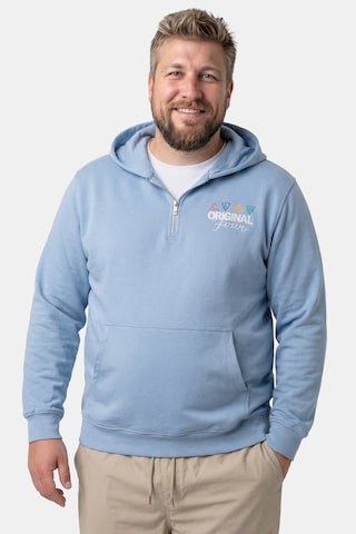 Men Plus Sweatshirt in Blau: Vorderseite