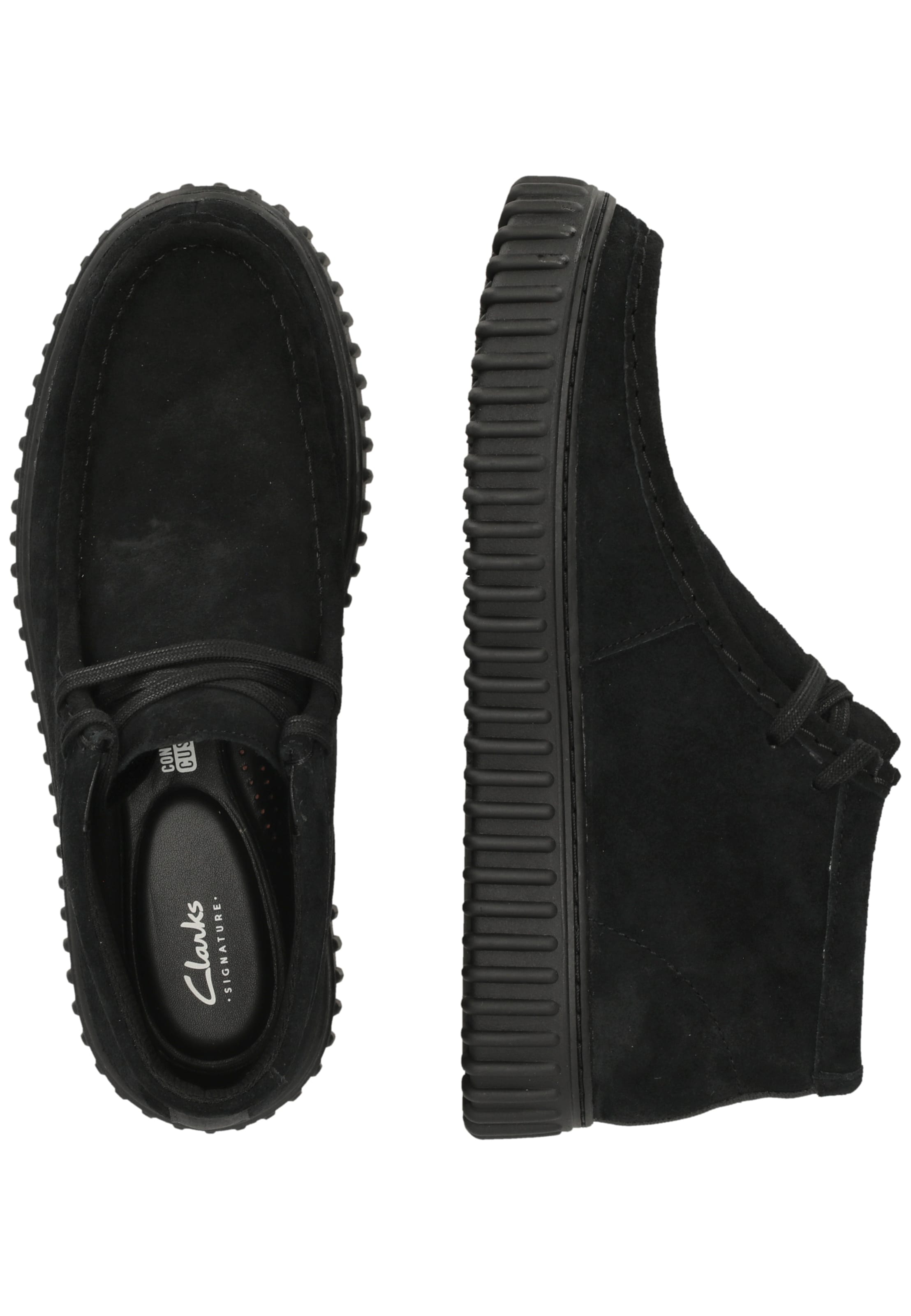 CLARKS Veterschoen 'Torhill Hi' in Zwart