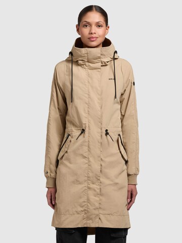 khujo Between-seasons coat 'Silica2' in Brown: front