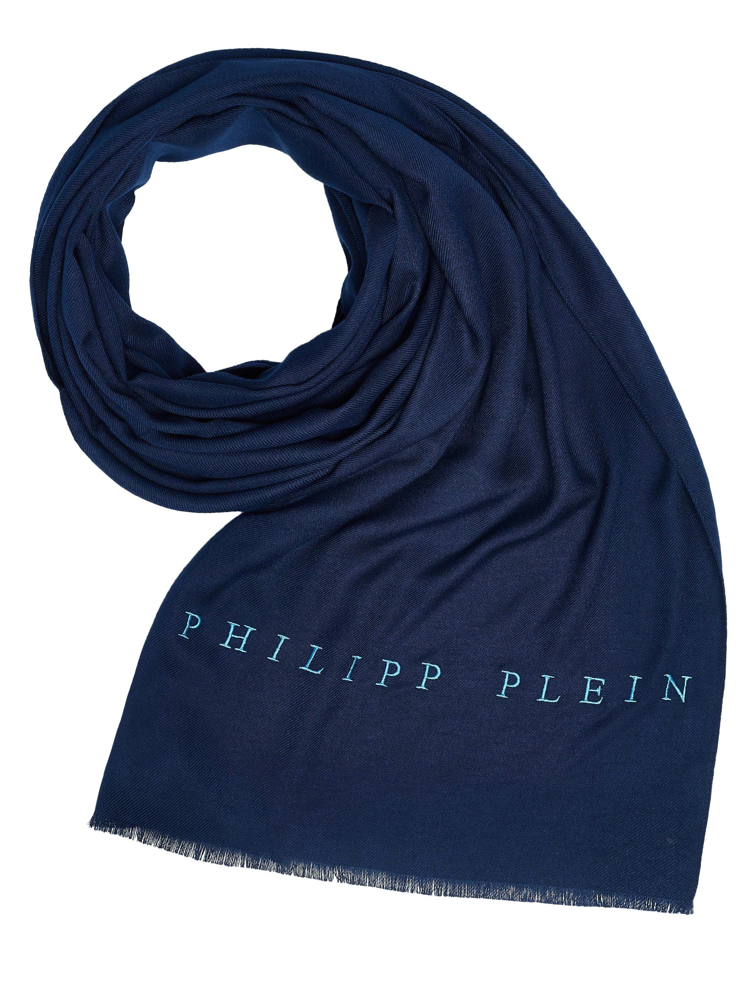 Écharpe Philipp Plein en bleu : devant