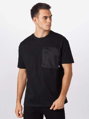 Urban Classics Regular fit Shirt in Black: front