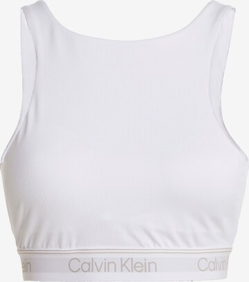 Calvin Klein Sport Bralette Sports Bra in White: front
