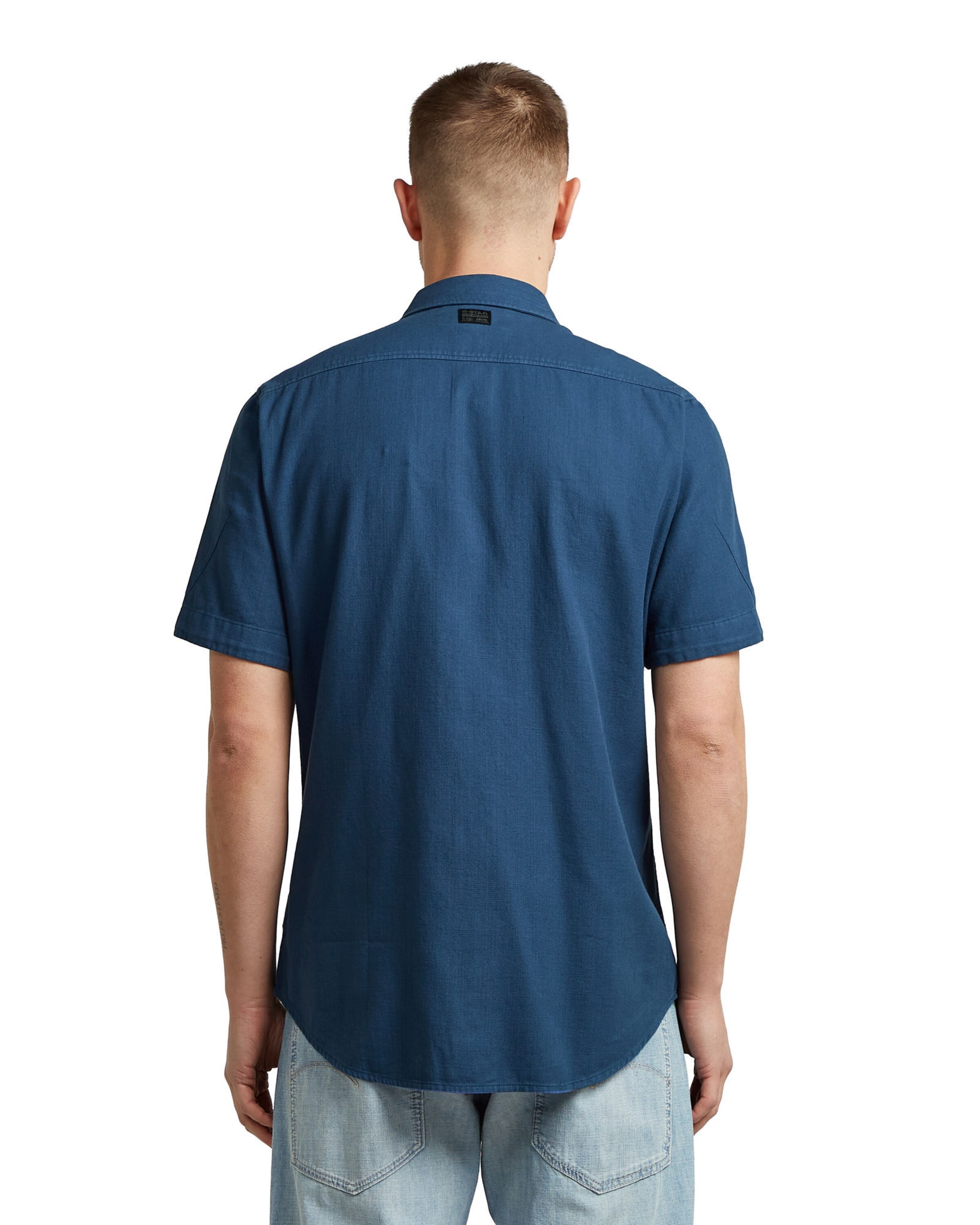 G-STAR Slim fit Overhemd 'Marine Slim Shirt' in Blauw