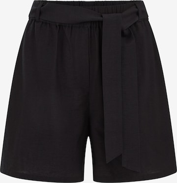 juoda WE Fashion Laisvas Kelnės: priekis