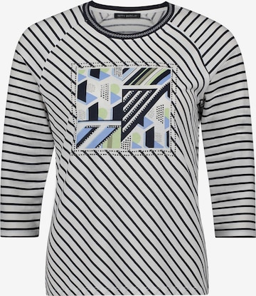 T-shirt Betty Barclay en blanc : devant