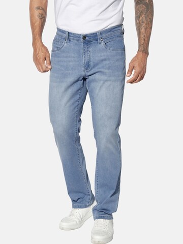 Jan Vanderstorm Loosefit Jeans ' Bjowid ' in Blauw: voorkant