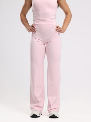 Flared Leggings 'Everyday Wide Leg Leggings' di neverover in rosa: frontale