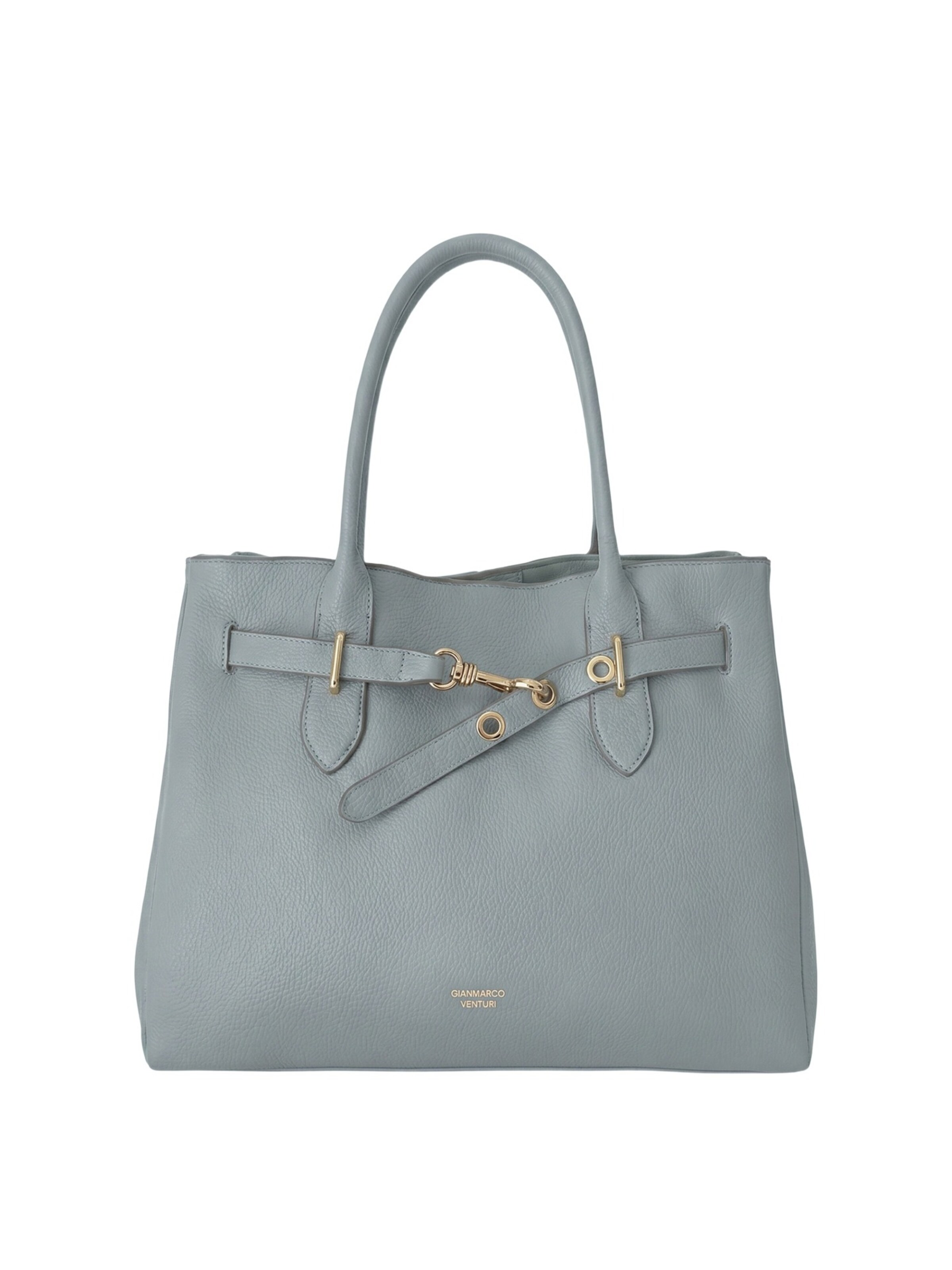 Borsa a mano di GianMarco Venturi in blu: frontale