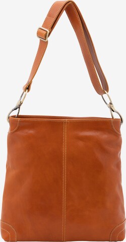 Borsa a spalla 'Borsa a Spalla Donna Pelle Vacchetta Vera - Chiusura Zip Tracolla Regolabile' di I Fratelli in beige: frontale