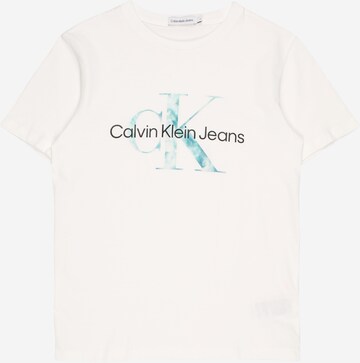 T-Shirt Calvin Klein Jeans en blanc : devant