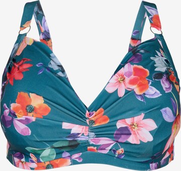 Swim by Zizzi Minimizer Horní díl plavek 'STANIA' – modrá: přední strana