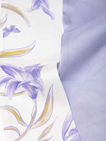 MayTree Scarf 'Seidenbandeau Twillseide beidseitig, Taglilie 7 x 116 cm' in Purple