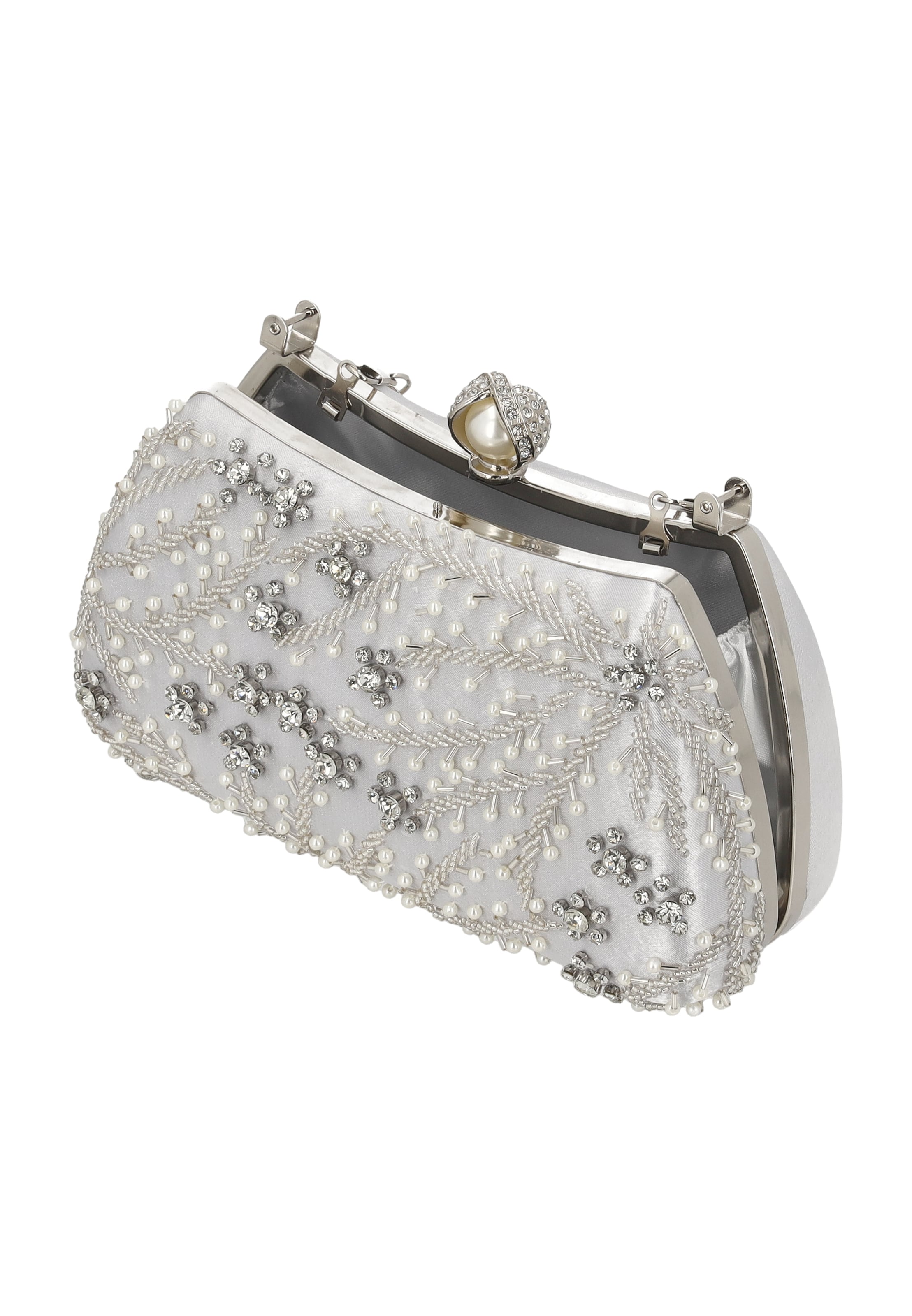 usha BLACK LABEL Clutch in Silber