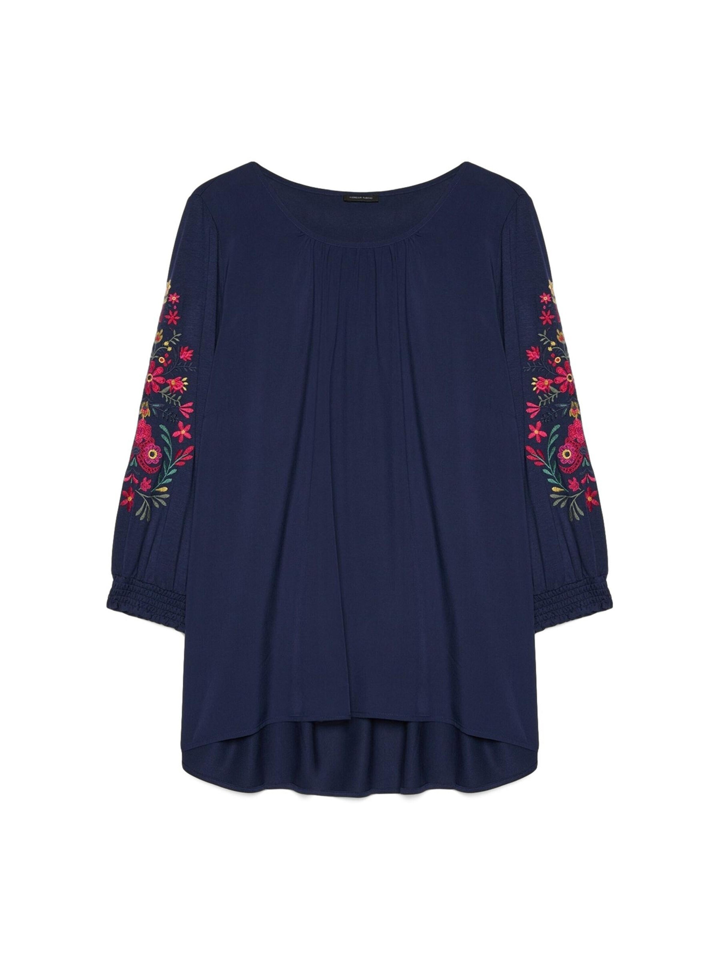 Camicia da donna di Fiorella Rubino in blu: frontale